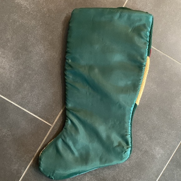 Santa’s Best Green plaid “I love my dog” Christmas hanging stocking - Picture 4 of 5